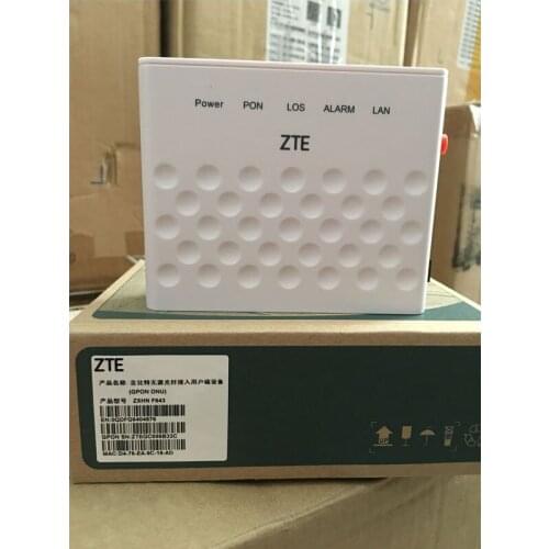 100% Original New ZTE F643 GPON ONU ONT FTTH Router With 1GE Apply to FTTH Modes, Termina Gpon English version