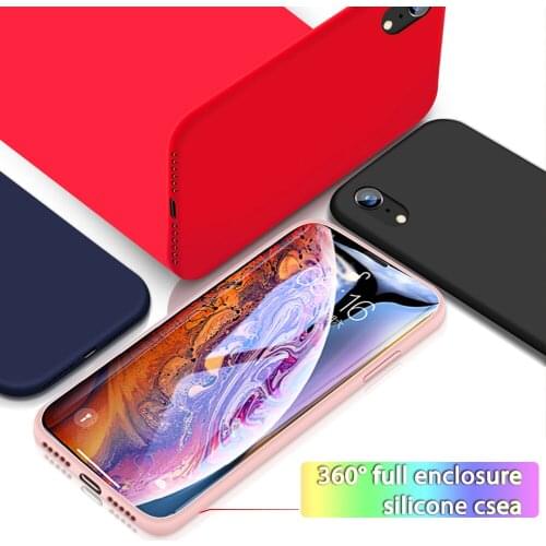 20Pcs/lot Full Silicone Case for iphone 12 11 Pro XS XR X 8 7 6 Plus SE 2020 Phone Back Cover Soft Liquid Silicone Case With Box