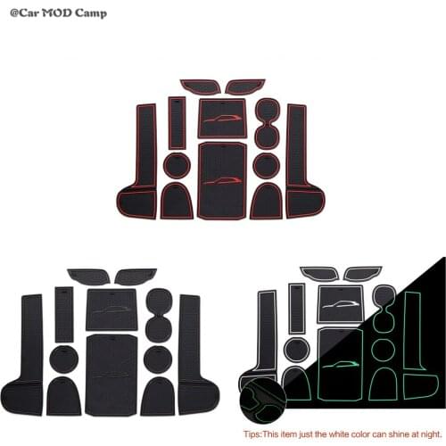 Car Accessories Interior Door Slot Pad Rubber Mat Water Cup Anti-Slip Mats 12pcs for Mitsubishi Eclipse Cross 2018 2019 2020