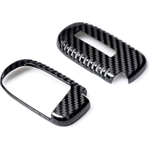 Auto Car Keyless Remote Fob Key Case Cover For Jeep Dodge Cherokee Renegade Carbon Fiber Styling