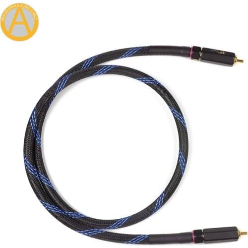 ANAUDIOPHILE HiFi 75 Ohms Coaxial Cable RCA Male To Male Coaxial Audio Cable DAC CD Player