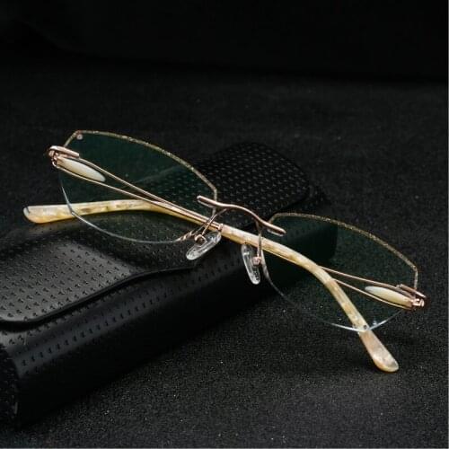 Frameless and Screeless Diamond Cutting Blu-ray Glasses for Women Blue Light Blocking Glasses Eye Glasses Frames for Women