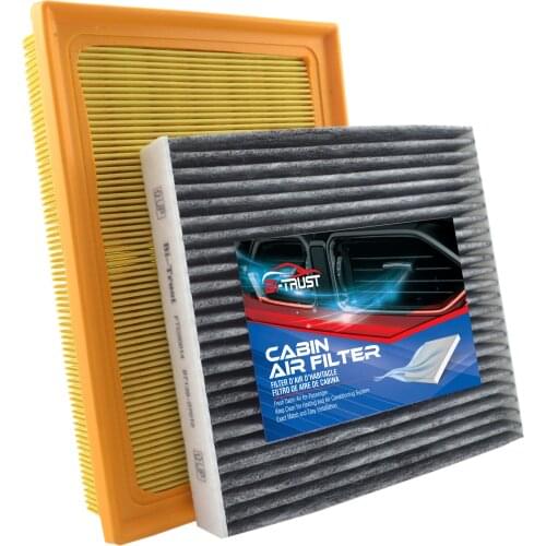Bi-Trust Carbon Fiber Engine & Cabin Air Filter for Toyota Highlander 2017 2018 2019 CA12378,17801-0P090,CF10285,87139-07010