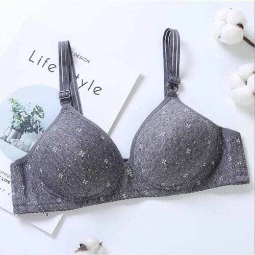 Cotton bras for women wire free seamless push up bra thin cotton padded bralette lingerie plus size 32-44 A B cup bh Tops vs C09