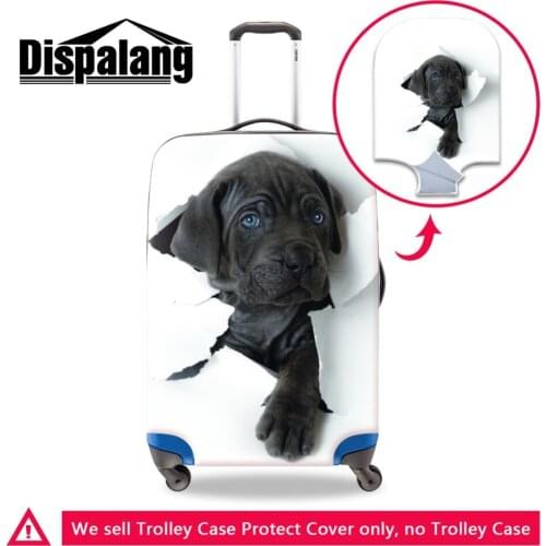 Dislapang Cute Animal Printing Suitcase Cover Dog Lion Elastic Luggage Cover Patterns Dustproof Cover Cool Travel Accessory