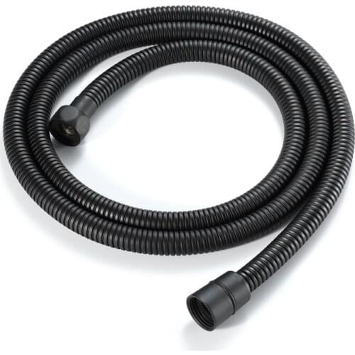 Black Shower Hose 304 Stainless Steel Flexible Shower Pipes 1.5m Bathroom Accessories for Hand Showers Plumbing Hoses