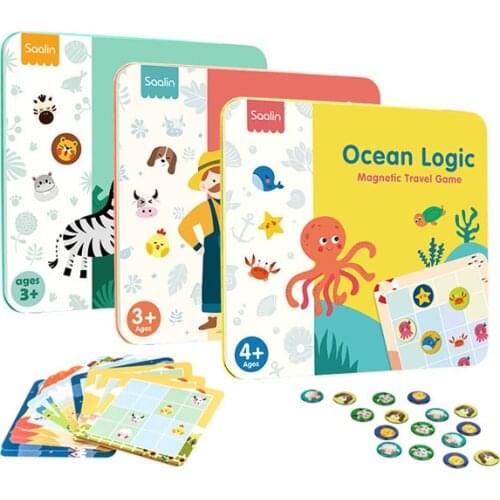 Kids Montessori Sudoku Toys Puzzle Magnetic Travel Game Sudoku Nine Palaces ChessBoard Toy Logical IQ Thinking Children Gift