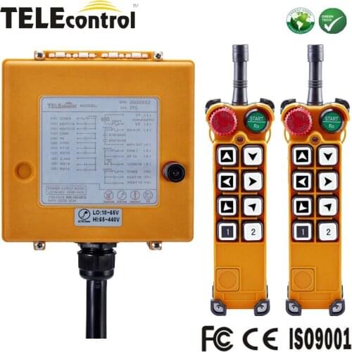 315MHz F26-A1 8 single speed multiple crane remote control with 2 transmitter and 1 receiver for electric hoist and crane