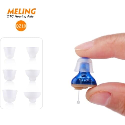 QZ10 Electric Hearing Aid Amplifier Device, Mini Invisible Personal Sound Amplify Product in Ear Canal for Adults and Seniors