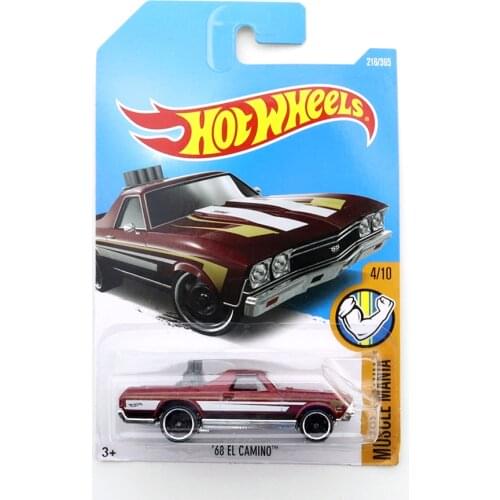 2017-216 Hot Wheels 68 EL CAMINO Mini Alloy Coupe 1/64 Metal Diecast Model Car Kids Toys Gift