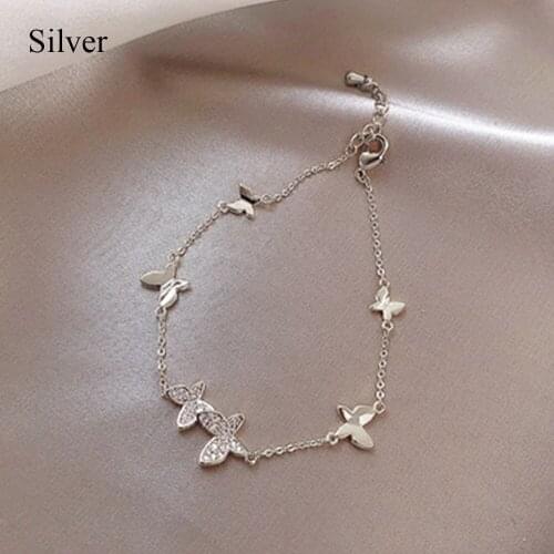 Beadsnice Brass Alloy Bracelet With Diamond Butterfly Shape Dainty Luxury Thin Charms For Jewelry Making Lucky ID 41142
