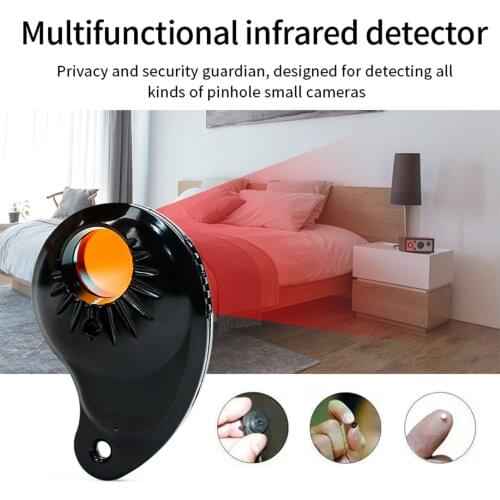 Mini Camera Finder,Laser Lens GSM Listening Device Finder Radio Scanner Wireless Signal Alarm Pro Privacy for Hotels, Bathroom
