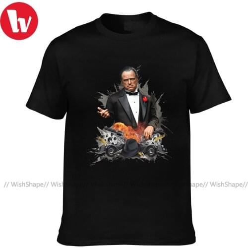 Godfather T-Shirt Graphic Cotton T Shirt Short Sleeves Summer Fun Tee Shirt Men Plus Size 3XL