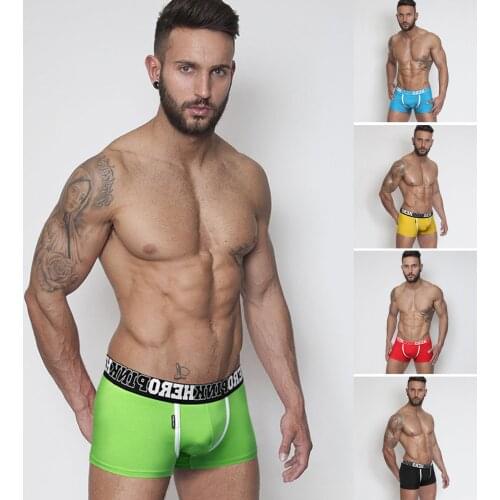 Comfortable Shorts Boxers Homme Mens Cotton Underwear Mens Flat Briefs Solid Color Small Fresh underpants Boxershorts Panties