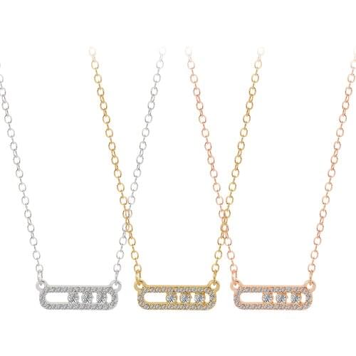 Arab Style Crystal Bead Pendant Necklace For Women Dainty Wedding Jewelry Link Chain 3 Dot On Oval Metal Necklace Colar