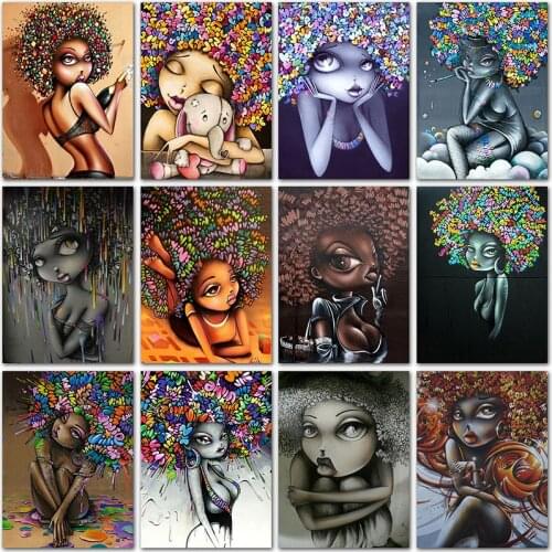 Full Square&Round Diamond embroidery Cross stitch Diamond mosaic Paint Diamand 5D DIY Diamond Painting Cartoon Sexy Girl Art Kit