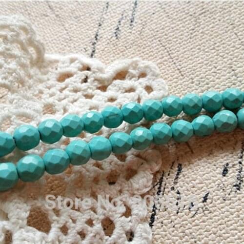 6MM 130Pcs/2strands Full-cut face Natural Semi-precious Stone Bead Loose Strands Jewelry Beads Findings & Accessories