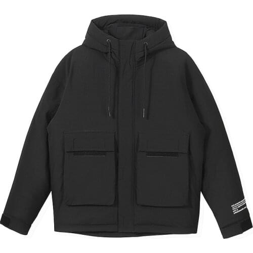 Down Coats Men Streetwear 2021 Brand New Cargo Jacket Men Winter Puffer Jacket Multi Pocket Thick Warm Coats 90% Duck Down Coat