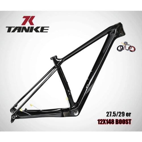 MTB Bicycle Frame Carbon fiber 27.5 29er Boost T800 Disc BB73 148*12mm Thru Axle Inner Cable Glossy Mountain Bikes Ultra Light