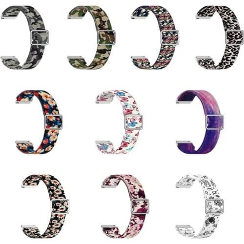 Nylon Elastic 22mm band Strap Watch Adjustable Nylon Replacement Wristband Training Colourful Silicone