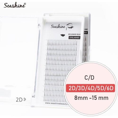 Seashine Premium 2D 3D 4D 5D 6D 7D Pre Made Russian Volume Fan Eyelash Extension Russian Volume Premade Cilios Lashes Extensions