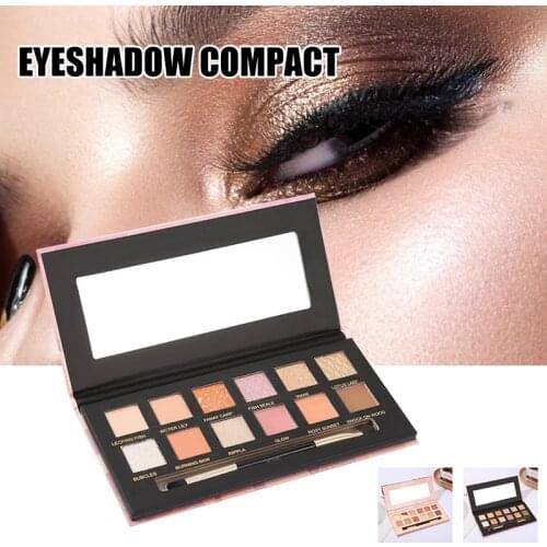 High Quality Waterproof Eye Shadow Palette Bright Makeup 12 Colors Shiny Cosmetics For Girls And Women