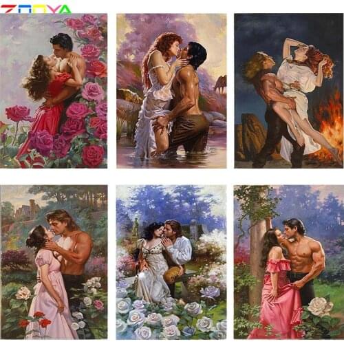 ZOOYA DIY 3D Diamond Painting Men and women True love Fiery canvas oil yarn dyed household decoration Mosaic Embroidery AT250