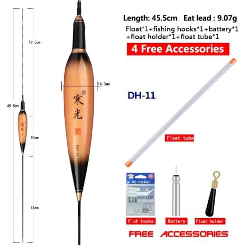 1 Piece Brand New LED Luminous Floats 6 Models Golden Composite Nano Fishing Floats Stopper Pesca Fishing Tackle Without Battery