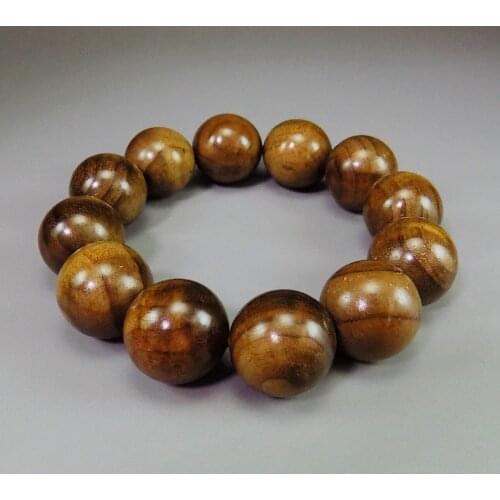 100% Gold Phoebe Wood Beads Bracelet Buddhist Beads Pray Beads Bracelet For Men And Women 0016