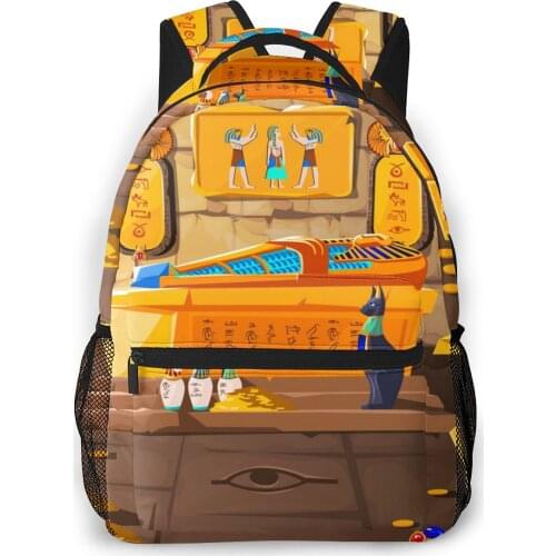 2021 Backpack Women Shoulder Bag Ancient Egypt Tomb Pharaoh Fashion School Bag For Teenage Girl Backpacks Travel Bag
