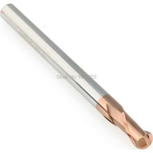 3pcs SLONS S600-R3X6X75L HRC65 Ball nose tungsten Carbide end mill for CNC machine