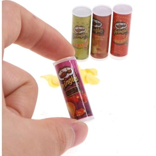 4Pcs/set 1:12 Dollhouse Miniature Food Potato Kitchen Food For Dollhouse Decals New Chips Bottles Dolls