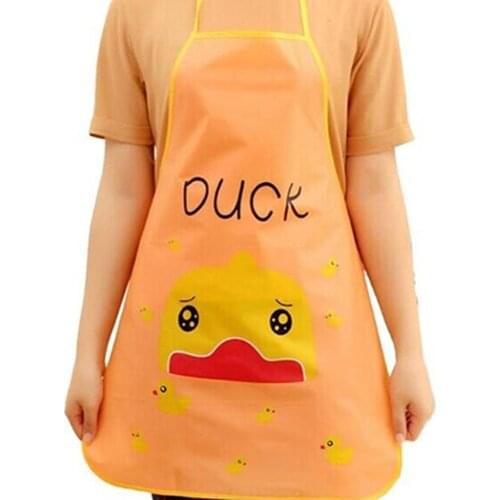 80% Hot Sale Women Fashion Waterproof Practical Apron Cute Cartoon Kitchen Oil-Proof Cooking Half-Length Bib Sleeveless Apron