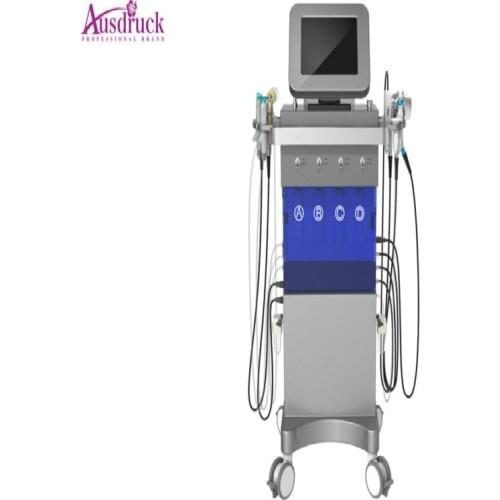 Pro 9in1 hydro dermabrasion aqua dermabrasion and hydra microdermabraision oxygen skin scrubber RF machine CE EU tax free