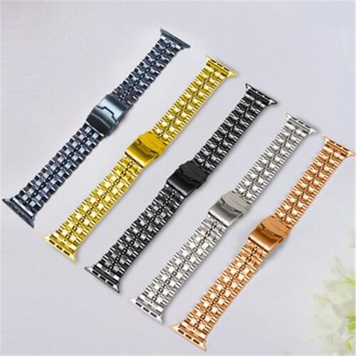 Stainless Steel Bracelet for Apple Watch 6 Band SE 40mm 44mm iWatch Series 5 4 luxury Metal Wristband for iWatch Strap 42mm 38mm