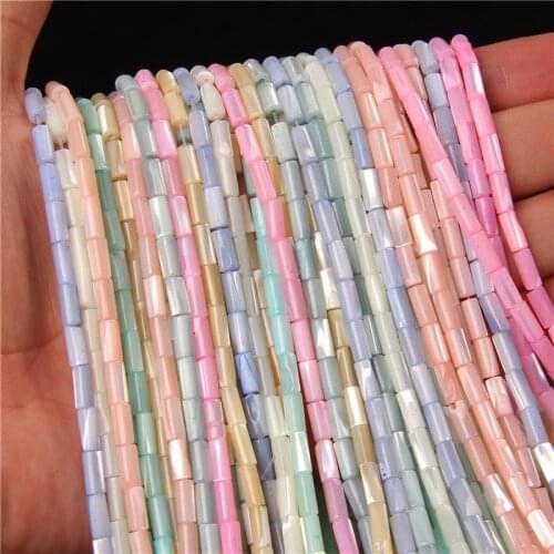 4X8mm Tube Cylinder Shell Beads Seed Beads Spacer Beads For Jewelry Making Charm DIY Necklace Bracelets Earring Accessories