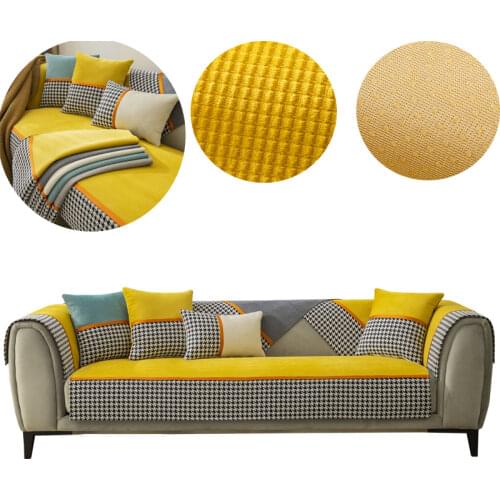 Sofa Cushion Non-slip Padded Cushion Nordic Simple Corn Velvet Sofa Cover All-inclusive Universal Living Room Back Towel