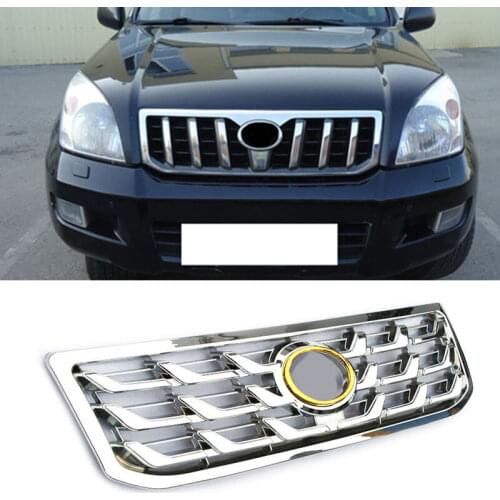 For Toyota Prado FJ120 2003-2009 ABS Plating Front Grill Grille Modified
