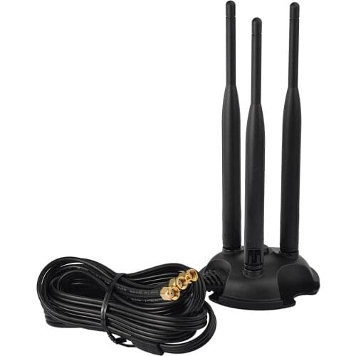 Superbat Dual Band 2.4GHz 5.8GHz Magnetic Base WiFi Antenna RP-SMA for Wireless Router Gateway PCI Express Network Cards Adapter