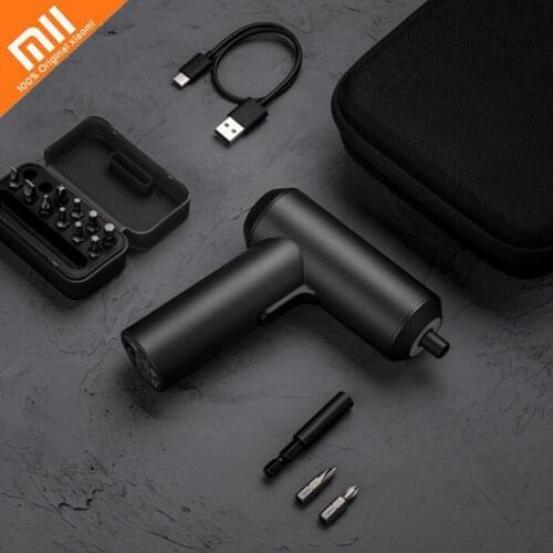Xiaomi Mijia Electric Screwdriver 3.6V 2000mAh 5N.M Torque Electric Screwdriver with 12Pcs Screw Bits Brushless Electric Drill