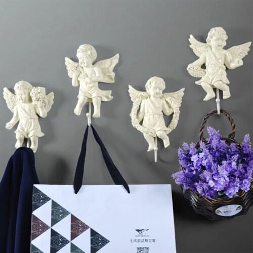European angel Bathroom Coat Towel Clothes Robe Hook, creative decorative hook, wall decoration supplies
