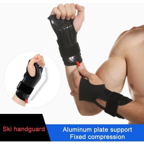 Kids Adults Wrist Wrap Roller Snowboard Ski Wrist Guards Hand Brace Aluminum Plate Support Plam Sports Safety Protective Gear