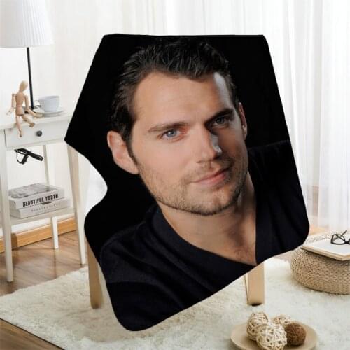 Musife Custom Henry Cavill Flannel Blanket Design Your own Blanket Flannel Blankets for Sofa DIY Dropshipping