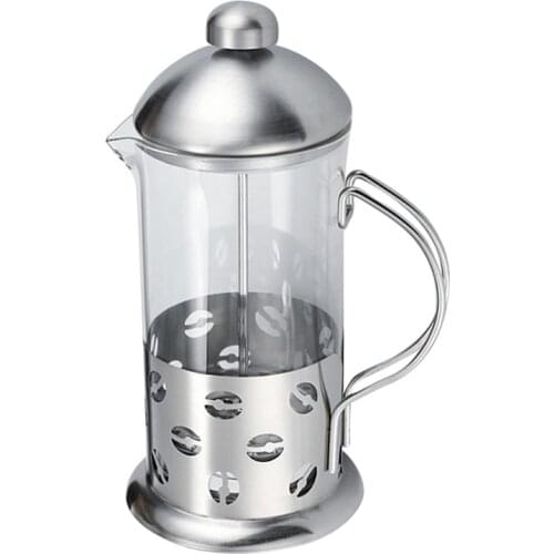 French Press Coffee/Tea Brewer Coffee Pot Coffee Maker Kettle 350Ml Stainless Steel Glass Thermos For Coffee Drinkware-ABUX