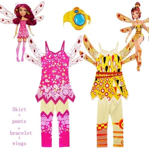 Halloween Costumes Girls Mia and Me Clothing Set Mia Cosplay Costume Children Birthday Party Carnival Clothes for Kids clothes