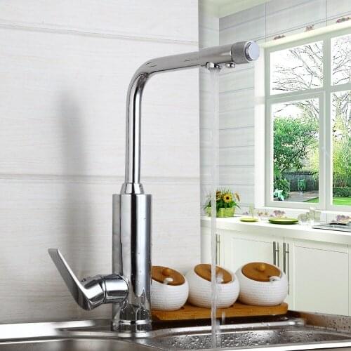 Kitchen faucet Sink mixer Faucet Deck Mount Single Handle Dual Sprayer Hot Cold Mixer Water Taps Water purifier Kitchen Faucets
