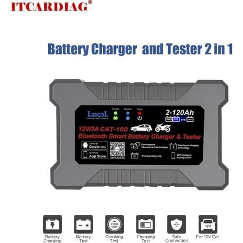 Lancol CAT100 12V Car Battery Tester & Car Battery Charged Tool Automotive Battery Tester Analyzer Vehicle Power Bank CCA40-2000