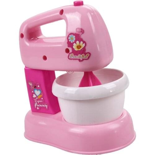 Cute Miniature Simulation Kids Girls Educational Emulational Electric Blender Mixer Toy Pretend Play House Toys Kitchen Gift