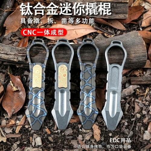 EDC Titanium alloy Crowbar tools Hand Outdoor Camping Gear EDC Multifunction Tools