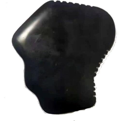 Irregular Shape Black Natural Bian Stone Guasha Board Scraper Tools For Face Neck Back Body Pressure Therapy